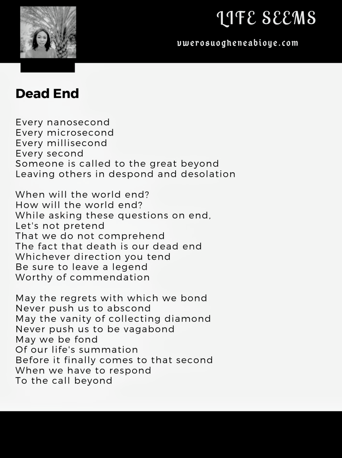 Poem: Dead End